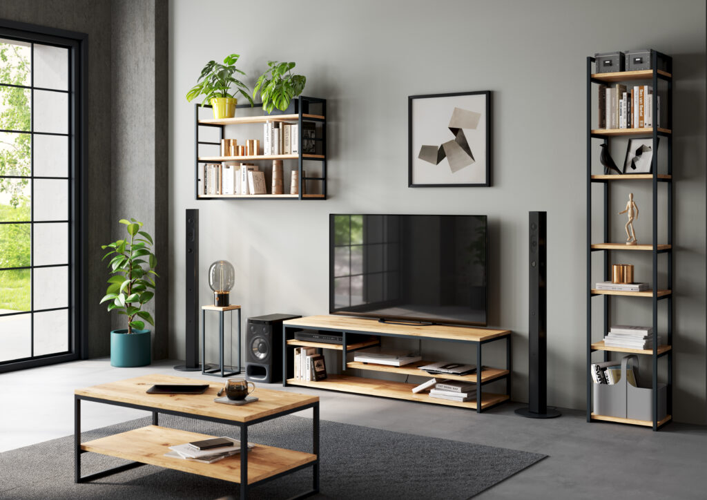 meble do salonu, meble loft, szafka rtv,